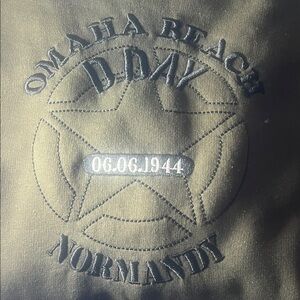 Omaha Beach Normandy D-Day Hoodie – Olive Green